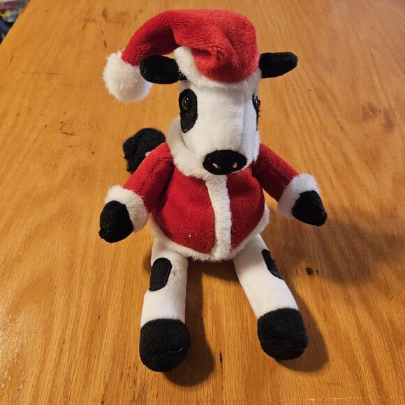 Chick-fil-A Christmas Cow Plush Stuffed Animal Santa Suit Holiday Toy Promo - Picture 1 of 10